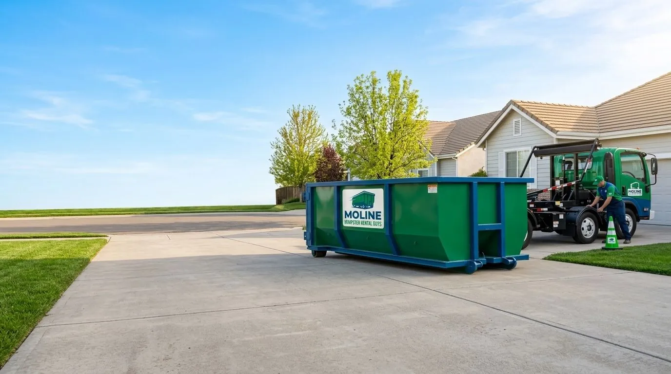 Roll-off containers on open ground at the edge of farmland Roll-off containers on open ground at the edge of farmland